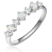 Ring silber mit vielen Steinen