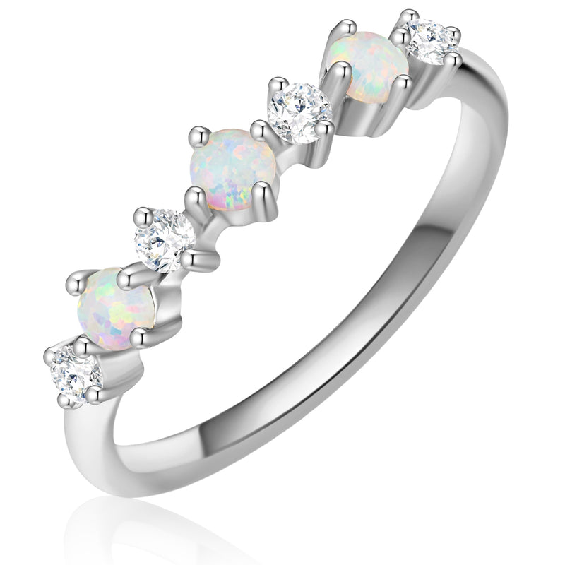 Ring silber mit vielen Steinen