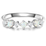 Ring silber mit vielen Steinen