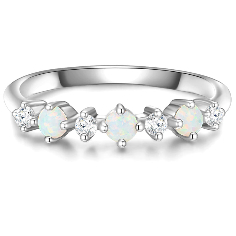 Ring silber mit vielen Steinen