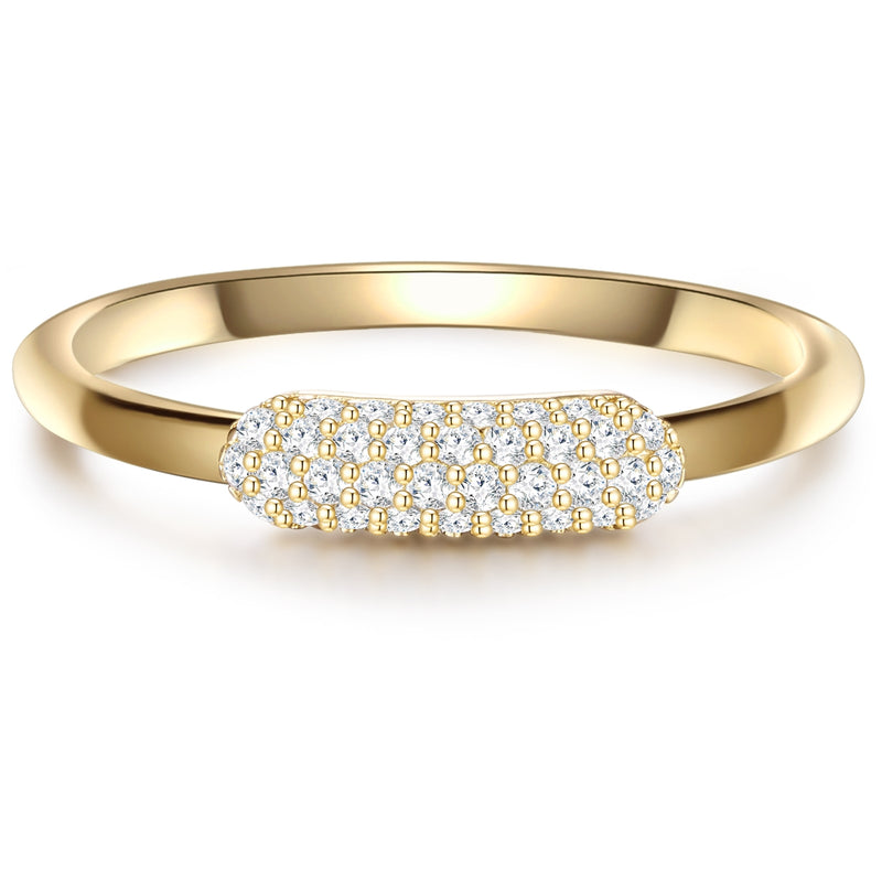 Ring mit Zirkonia gelbgold