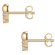 Ohrstecker gold Kugel Zirkonia