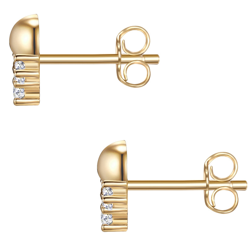 Ohrstecker gold Kugel Zirkonia