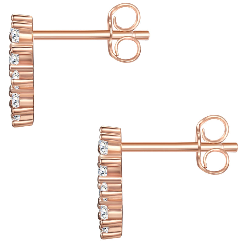 Ohrstecker roségold Kreis Zirkonia