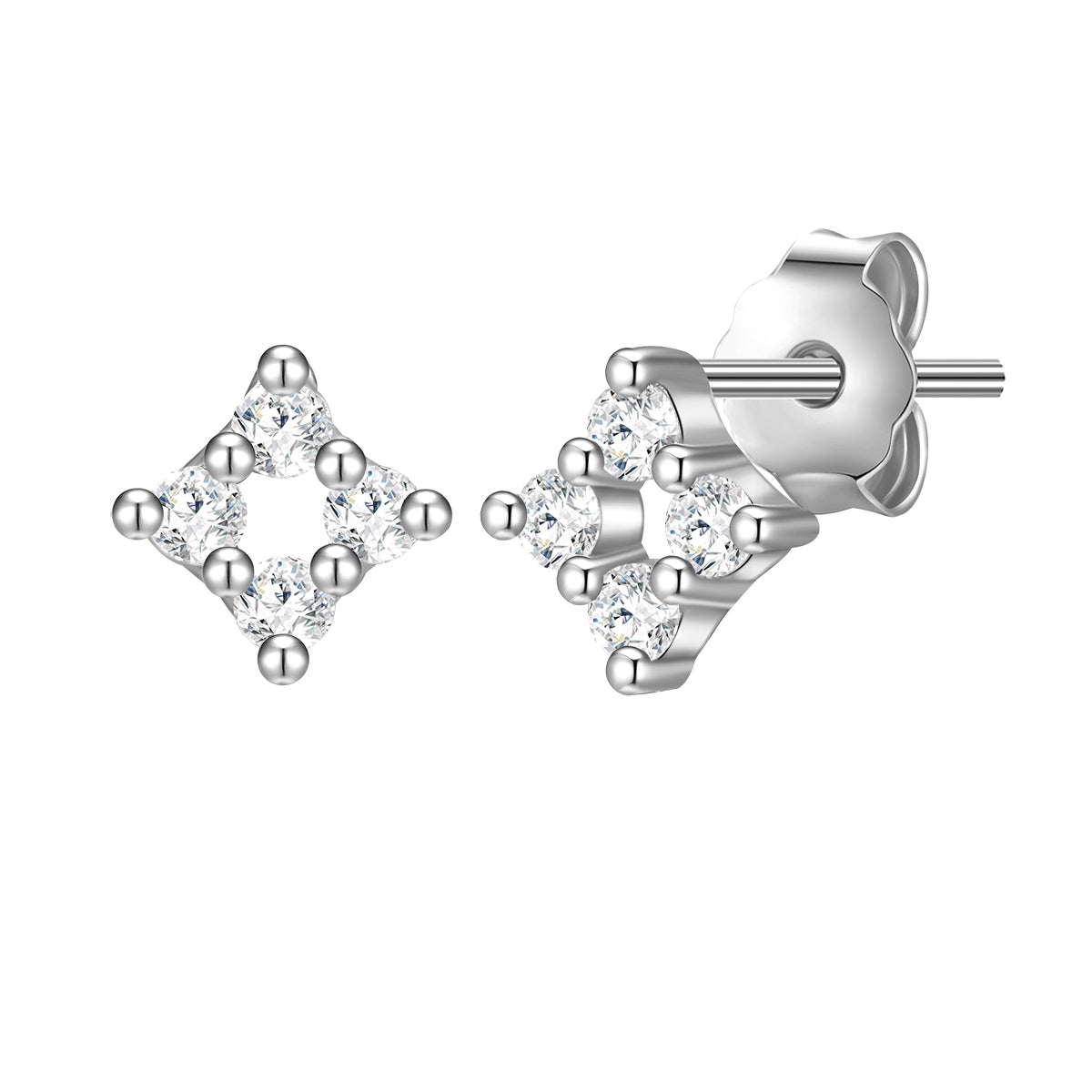Ohrringe Stecker Quadrat