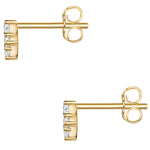 Ohrstecker gold Quadrat