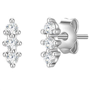 Ohrringe silber 925 3 Zirkonia