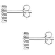 Ohrringe silber 925 3 Zirkonia