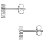 Ohrringe silber 925 3 Zirkonia