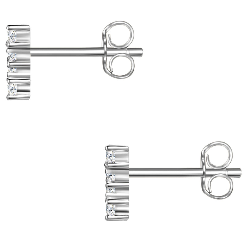 Ohrringe silber 925 3 Zirkonia