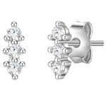 Ohrringe silber 925 3 Zirkonia
