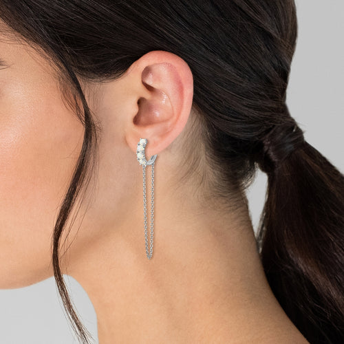 Creolen Silber mit Kette