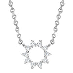 Halskette Blume Kreis silber