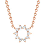 Halskette Blumen Kreis roségold