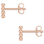 Ohrstecker roségold Kreuz Kugeln