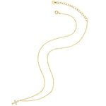 Kreuzkette gold mit Topas