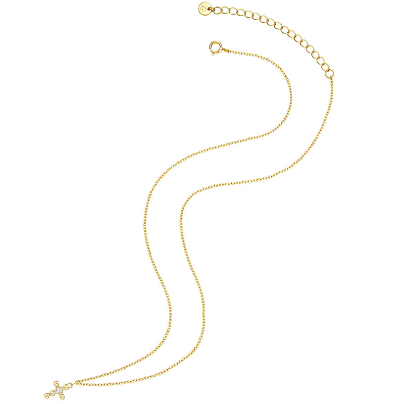 Kreuzkette gold mit Topas