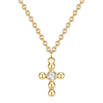 Kreuzkette gold mit Topas