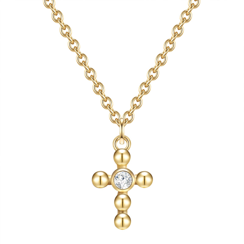 Kreuzkette gold mit Topas