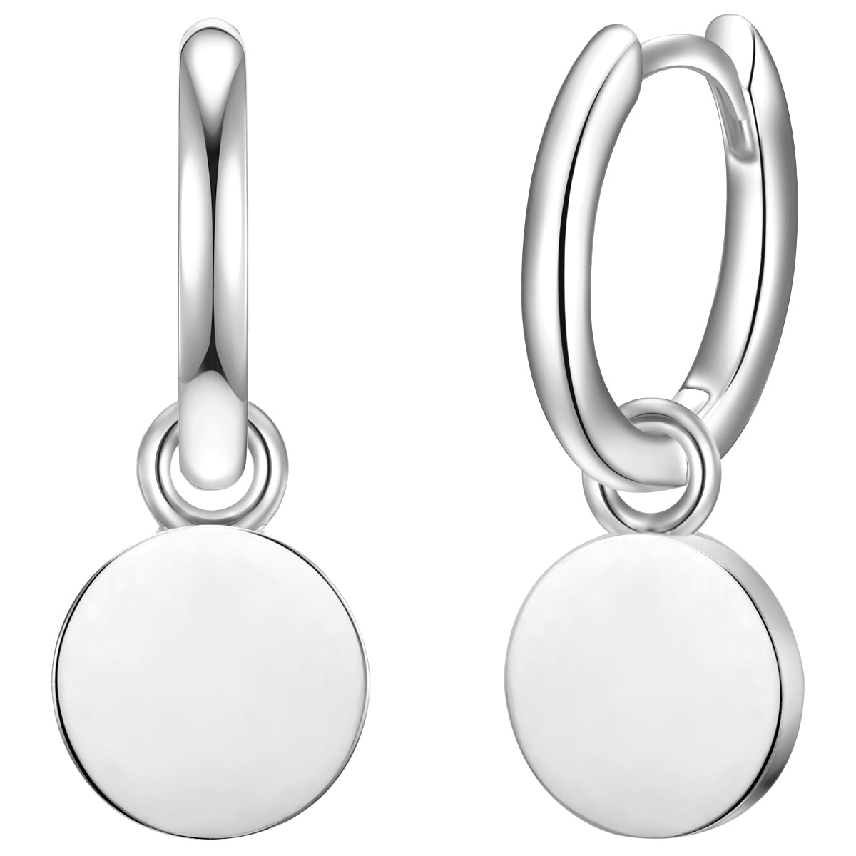 Creolen mit Anhänger silber