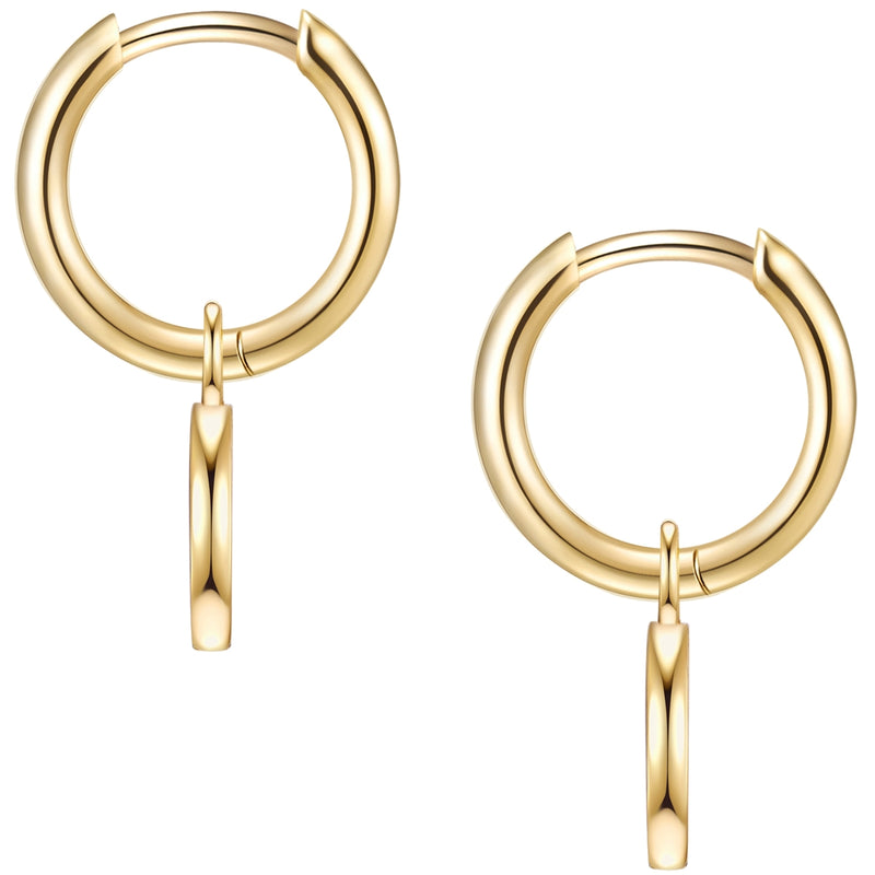 Creolen mit Anhänger gold