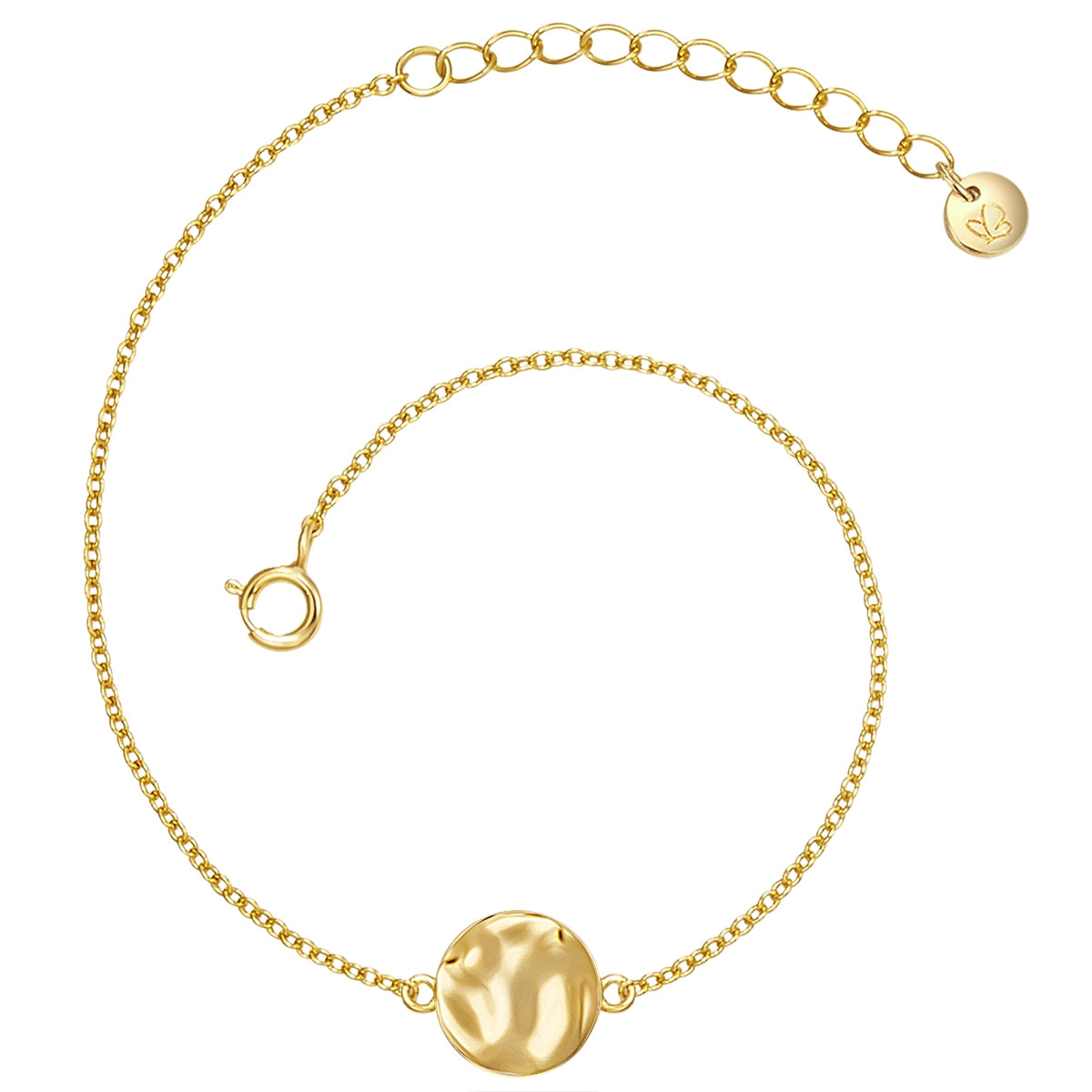 Armband Plättchen gold aus 925er Silber vergoldet