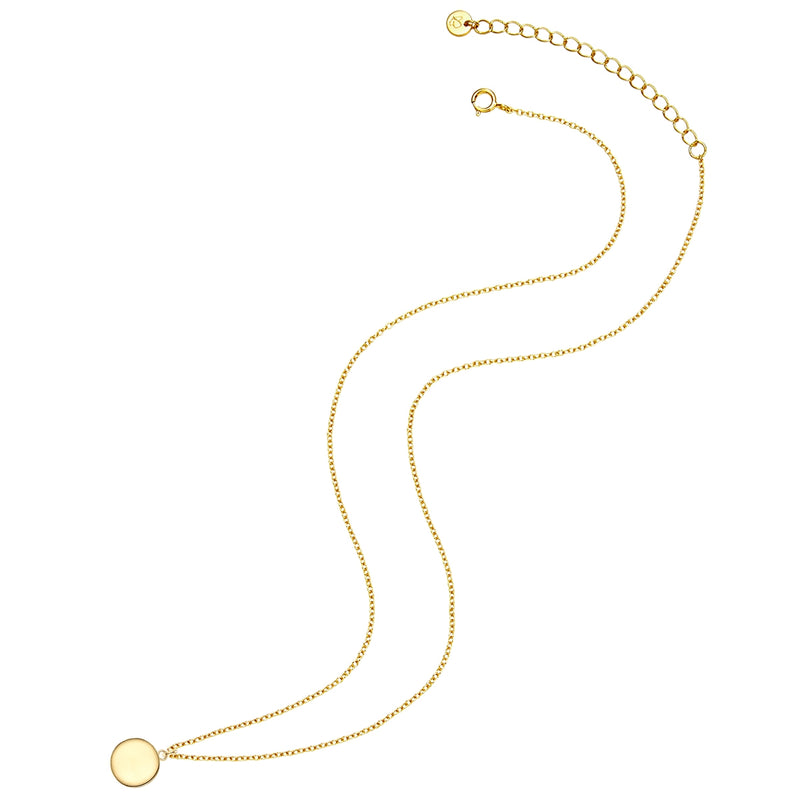 Kette mit rundem Anhänger in gold