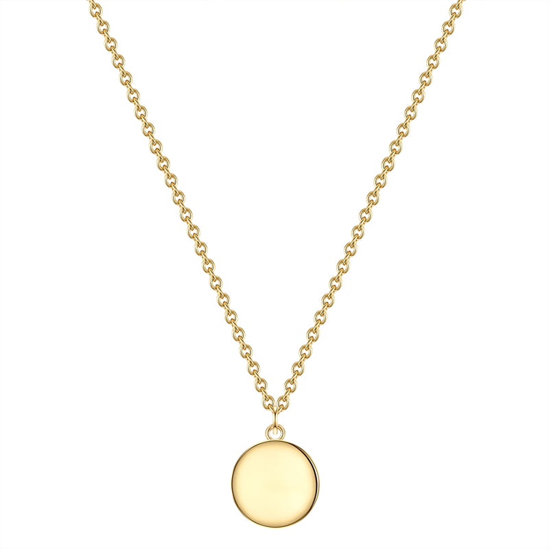 Kette mit rundem Anhänger in gold