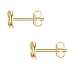 Ohrstecker gold Plättchen gehämmert