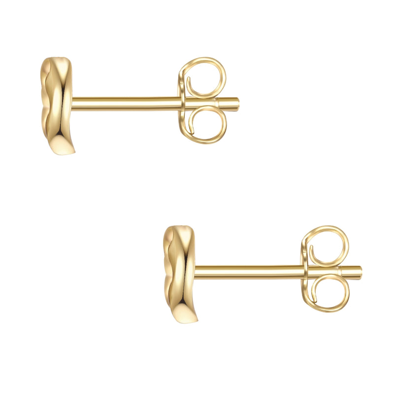 Ohrstecker gold Plättchen gehämmert