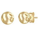 Ohrstecker gold Plättchen gehämmert