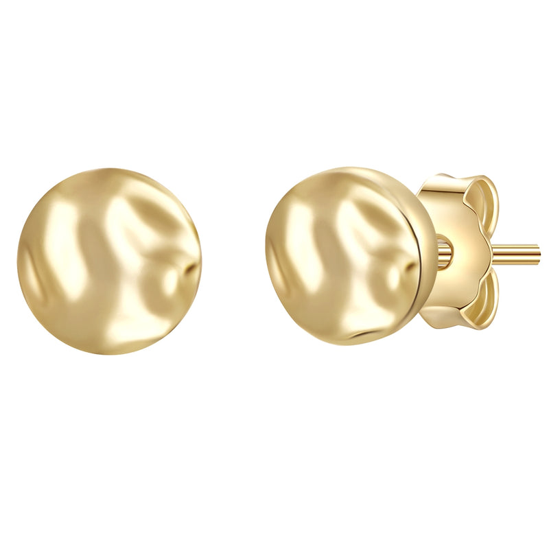 Ohrstecker gold Plättchen gehämmert