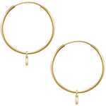 Creolen Ohrringe mit Plättchen gold