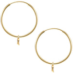 Große Creolen gold mit kleinen Plättchen