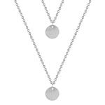 Zweireihige Kette mit Anhängern silber