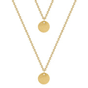 Zweireihige Kette mit Anhängern gold