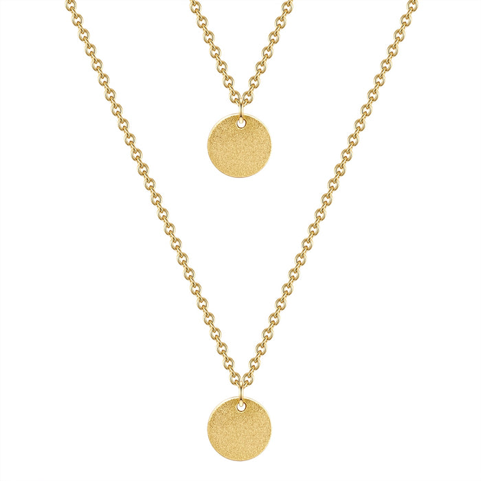 Zweireihige Kette mit Anhängern gold