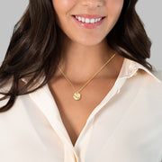 Kette gold mit Rosenquarz Anhänger