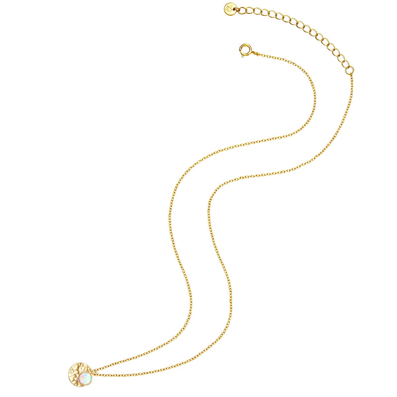Kette in gold mit Opal Anhänger (synth.)