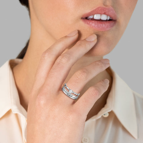 Ring 3er Set silber Zirkonia