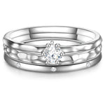 Ring 3er Set silber Zirkonia