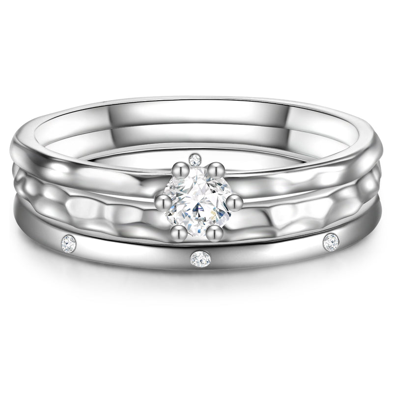 Ring 3er Set silber Zirkonia