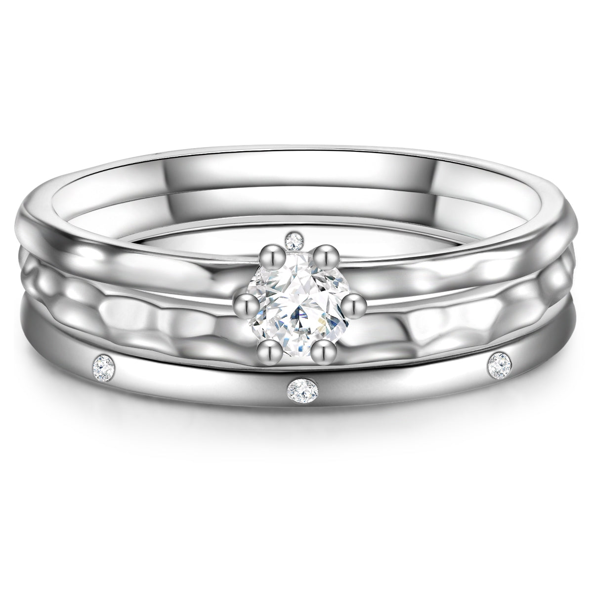 Ring 3er Set silber Zirkonia