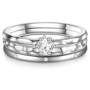 Ring 3er Set silber Zirkonia