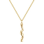 Kette mit geschwungenem Anhänger gold