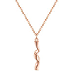 Kette mit geschwungenem Anhänger roségold