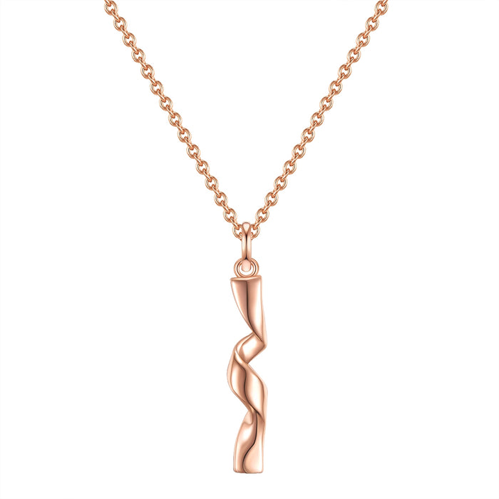 Kette mit geschwungenem Anhänger roségold