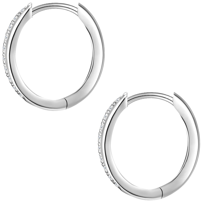 Creolen Silber Zirkonia-Steine