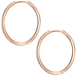 Creolen roségold groß mit Zirkonia