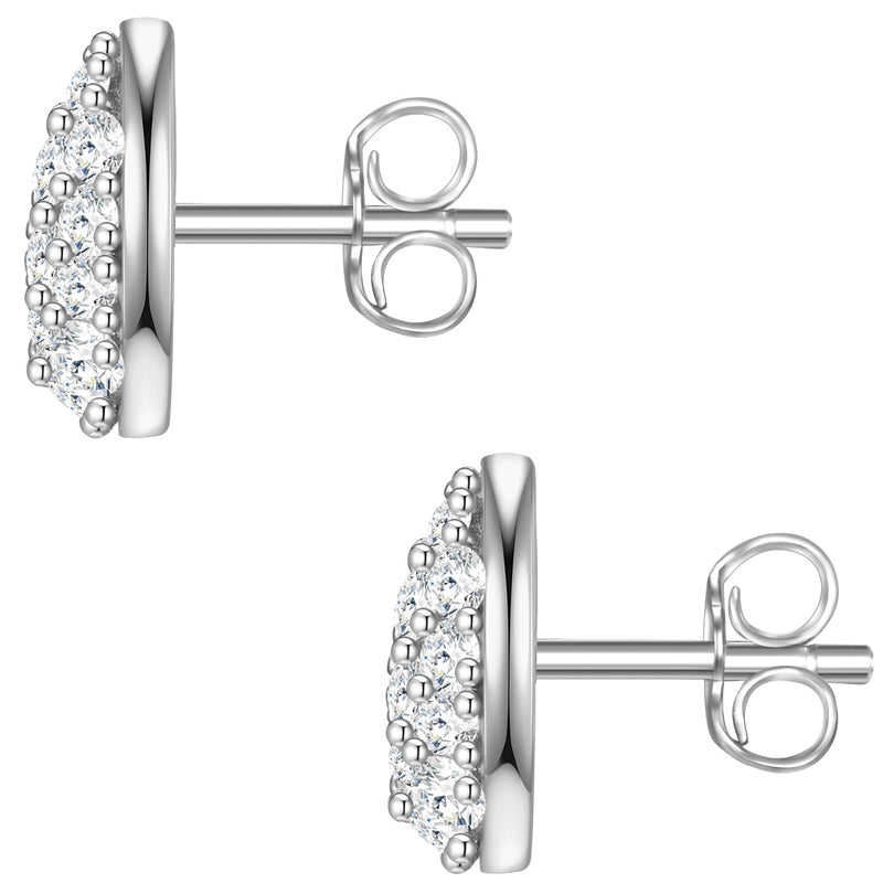 Ohrstecker TROPFEN mit Zirkonia silber
